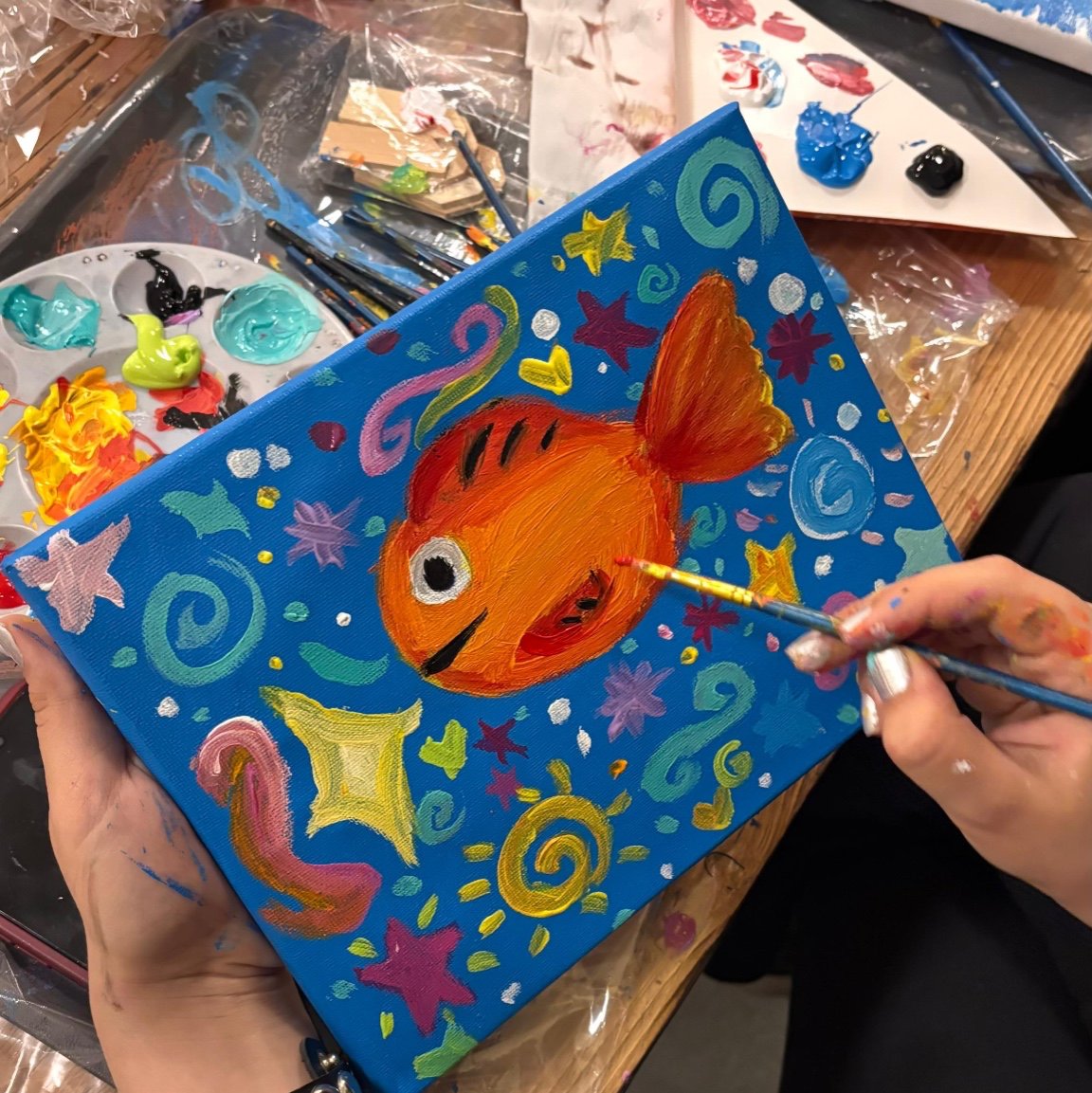 ورشة الرسم على الكانفس